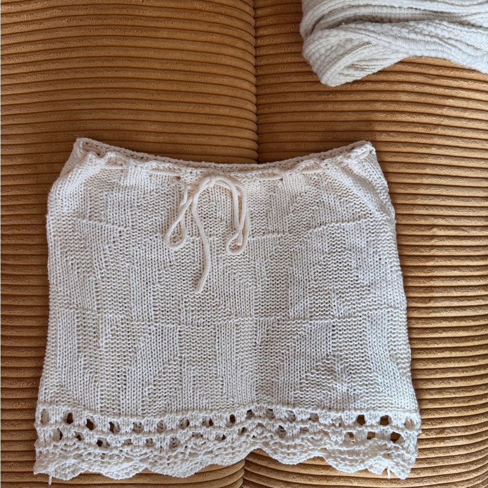 Peppermayo crochet mini skirt